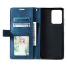 For Redmi Note 12 5G Skin Feel Splicing Leather Phone Case(Blue) - 3