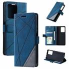 For Redmi Note 12 Pro 5G Global Skin Feel Splicing Leather Phone Case(Blue) - 1