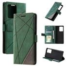 For Redmi Note 12 Pro+ Skin Feel Splicing Leather Phone Case(Green) - 1