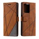For Redmi Note 12 Pro+ Skin Feel Splicing Leather Phone Case(Brown) - 2