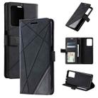 For Redmi Note 12 Pro Speed Skin Feel Splicing Leather Phone Case(Black) - 1