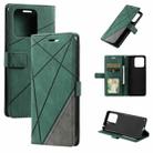 For Redmi 11A 4G Global Skin Feel Splicing Leather Phone Case(Green) - 1