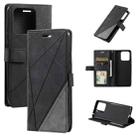 For Xiaomi 13 Skin Feel Splicing Leather Phone Case(Black) - 1