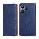 For Infinix Hot 30i 4G Gloss Oil Solid Color Magnetic Leather Phone Case(Blue) - 1