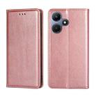 For Infinix Hot 30i 4G Gloss Oil Solid Color Magnetic Leather Phone Case(Rose Gold) - 1