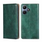 For Infinix Hot 30i 4G Gloss Oil Solid Color Magnetic Leather Phone Case(Green) - 1