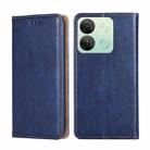 For Infinix Smart 7 HD Gloss Oil Solid Color Magnetic Leather Phone Case(Blue) - 1