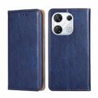 For Infinix GT 10 Pro 5G Gloss Oil Solid Color Magnetic Leather Phone Case(Blue) - 1