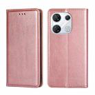 For Infinix GT 10 Pro 5G Gloss Oil Solid Color Magnetic Leather Phone Case(Rose Gold) - 1