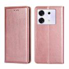 For Infinix Zero 30 5G Gloss Oil Solid Color Magnetic Leather Phone Case(Rose Gold) - 1