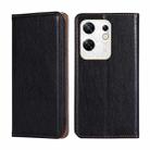 For Infinix Zero 30 4G Gloss Oil Solid Color Magnetic Leather Phone Case(Black) - 1