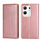 For Infinix Zero 30 4G Gloss Oil Solid Color Magnetic Leather Phone Case(Rose Gold) - 1