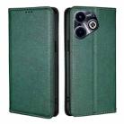For Infinix Hot 40i Gloss Oil Solid Color Magnetic Leather Phone Case(Green) - 1