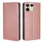 For Infinix Note 40 Pro 5G Gloss Oil Solid Color Magnetic Leather Phone Case(Rose Gold) - 1