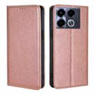 For Infinix Note 40 4G Gloss Oil Solid Color Magnetic Leather Phone Case(Rose Gold) - 1