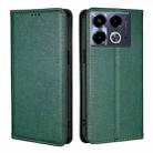 For Infinix Note 40 4G Gloss Oil Solid Color Magnetic Leather Phone Case(Green) - 1