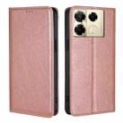 For Infinix Note 40 Pro 4G Gloss Oil Solid Color Magnetic Leather Phone Case(Rose Gold) - 1