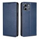 For Infinix Hot 50i 4G Gloss Oil Solid Color Magnetic Leather Phone Case(Blue) - 1