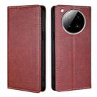 For Infinix Zero 40 4G Gloss Oil Solid Color Magnetic Leather Phone Case(Brown) - 1