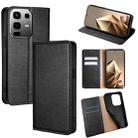For Infinix Note 50 4G Gloss Oil Solid Color Magnetic Leather Phone Case(Black) - 1