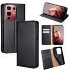 For Infinix Note 50s 5G Gloss Oil Solid Color Magnetic Leather Phone Case(Black) - 1