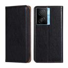 For vivo iQOO Z7x Gloss Oil Solid Color Magnetic Leather Phone Case(Black) - 1