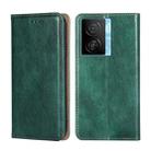 For vivo iQOO Z7x Gloss Oil Solid Color Magnetic Leather Phone Case(Green) - 1