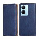 For vivo Y78 Plus 5G Gloss Oil Solid Color Magnetic Leather Phone Case(Blue) - 1