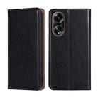 For OPPO A1 5G Gloss Oil Solid Color Magnetic Leather Phone Case(Black) - 1