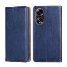 For OPPO A1 5G Gloss Oil Solid Color Magnetic Leather Phone Case(Blue) - 1