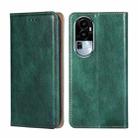 For OPPO Reno10 5G Gloss Oil Solid Color Magnetic Leather Phone Case(Green) - 1