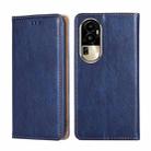 For OPPO Reno10 Pro 5G Gloss Oil Solid Color Magnetic Leather Phone Case(Blue) - 1