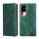 For OPPO Reno10 Pro 5G Gloss Oil Solid Color Magnetic Leather Phone Case(Green) - 1