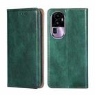 For OPPO Reno10 Pro+ 5G Gloss Oil Solid Color Magnetic Leather Phone Case(Green) - 1