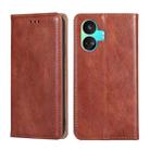 For Realme GT Neo5 SE Gloss Oil Solid Color Magnetic Leather Phone Case(Brown) - 1