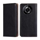 For Realme 11 5G Gloss Oil Solid Color Magnetic Leather Phone Case(Black) - 1