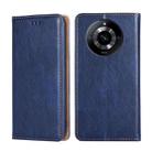 For Realme 11 5G Gloss Oil Solid Color Magnetic Leather Phone Case(Blue) - 1