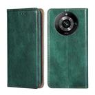 For Realme 11 Pro / 11 Pro+ 5G Gloss Oil Solid Color Magnetic Leather Phone Case(Green) - 1