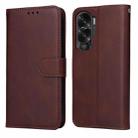 For Honor X50i 5G Classic Calf Texture Flip Leather Phone Case(Brown) - 1