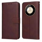 For Honor X50 Classic Calf Texture Flip Leather Phone Case(Brown) - 1