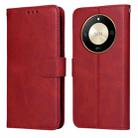 For Honor X50 Classic Calf Texture Flip Leather Phone Case(Red) - 1