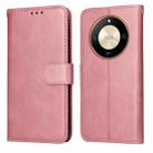 For Honor X50 Classic Calf Texture Flip Leather Phone Case(Rose Gold) - 1