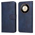 For Honor X50 Classic Calf Texture Flip Leather Phone Case(Blue) - 1