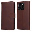 For Honor X6a Classic Calf Texture Flip Leather Phone Case(Brown) - 1