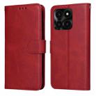 For Honor X6a Classic Calf Texture Flip Leather Phone Case(Red) - 1