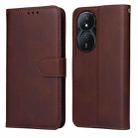 For Honor Play 50 Plus Classic Calf Texture Flip Leather Phone Case(Brown) - 1