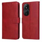 For Honor Play 50 Plus Classic Calf Texture Flip Leather Phone Case(Red) - 1