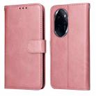 For Honor 100 Pro Classic Calf Texture Flip Leather Phone Case(Rose Gold) - 1