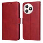 For Honor X50i+ Classic Calf Texture Flip Leather Phone Case(Red) - 1