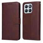 For Honor X8b Classic Calf Texture Flip Leather Phone Case(Brown) - 1